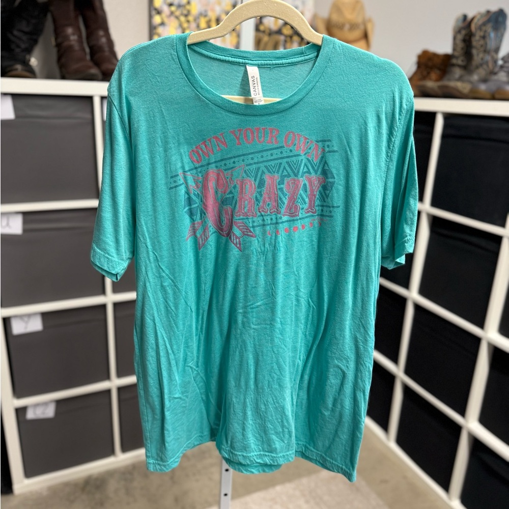 Bella+Canvas Own Your Own Crazy Teal Western Graphic T-Shirt